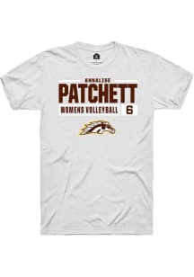 Annalise Patchett  Western Michigan Broncos White Rally NIL Stacked Box Short Sleeve T Shirt