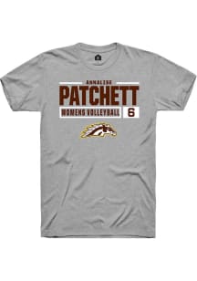Annalise Patchett  Western Michigan Broncos Grey Rally NIL Stacked Box Short Sleeve T Shirt