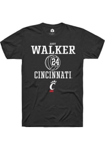 Abby Walker  Cincinnati Bearcats Black Rally NIL Sport Icon Short Sleeve T Shirt