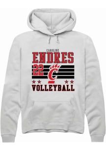 Caroline Endres  Rally Cincinnati Bearcats Mens White NIL Striped Long Sleeve Hoodie