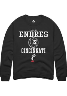 Caroline Endres  Rally Cincinnati Bearcats Mens Black NIL Sport Icon Long Sleeve Crew Sweatshirt