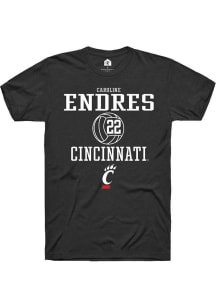 Caroline Endres  Cincinnati Bearcats Black Rally NIL Sport Icon Short Sleeve T Shirt