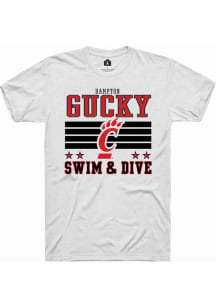 Hampton Gucky  Cincinnati Bearcats White Rally NIL Striped Short Sleeve T Shirt