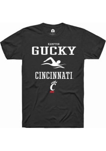 Hampton Gucky  Cincinnati Bearcats Black Rally NIL Sport Icon Short Sleeve T Shirt