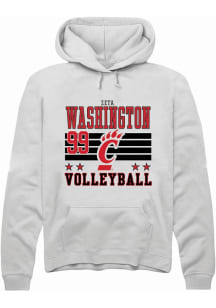 Zeta Washington  Rally Cincinnati Bearcats Mens White NIL Striped Long Sleeve Hoodie