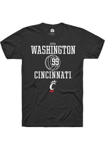 Zeta Washington  Cincinnati Bearcats Black Rally NIL Sport Icon Short Sleeve T Shirt
