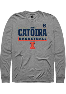 Irene Catoira  Illinois Fighting Illini Graphite Rally NIL Stacked Box Long Sleeve T Shirt