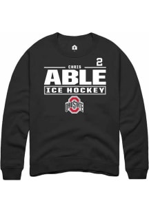 Chris Able  Rally Ohio State Buckeyes Mens Black NIL Stacked Box Long Sleeve Crew Sweatshirt