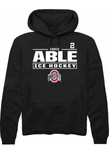 Chris Able  Rally Ohio State Buckeyes Mens Black NIL Stacked Box Long Sleeve Hoodie