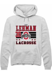 Jack Lehman  Rally Ohio State Buckeyes Mens White NIL Striped Long Sleeve Hoodie