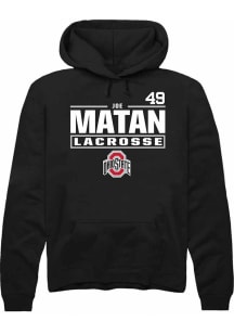 Joe Matan  Rally Ohio State Buckeyes Mens Black NIL Stacked Box Long Sleeve Hoodie