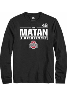 Joe Matan  Ohio State Buckeyes Black Rally NIL Stacked Box Long Sleeve T Shirt