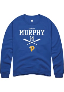 Camryn Murphy  Rally Pitt Panthers Mens Blue NIL Sport Icon Long Sleeve Crew Sweatshirt