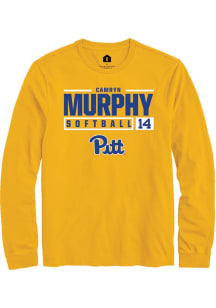 Camryn Murphy  Pitt Panthers Gold Rally NIL Stacked Box Long Sleeve T Shirt