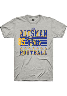 Josh Altsman  Pitt Panthers Ash Rally Football NIL Striped Short Sleeve T Shirt