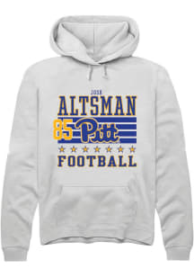 Josh Altsman  Rally Pitt Panthers Mens White Football NIL Striped Long Sleeve Hoodie