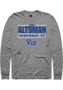 Josh Altsman  Pitt Panthers Graphite Rally Football NIL Stacked Box Long Sleeve T Shirt