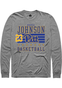 Mikayla Johnson  Pitt Panthers Grey Rally NIL Striped Long Sleeve T Shirt