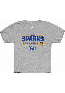 Shaye Gluckman  Pitt Panthers Blue Rally NIL Sport Icon Short Sleeve T Shirt