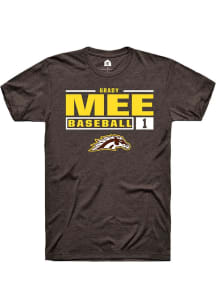 Grady Mee  Western Michigan Broncos Brown Rally NIL Stacked Box Short Sleeve T Shirt