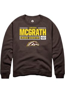 Larissa McGrath  Rally Western Michigan Broncos Mens Brown NIL Stacked Box Long Sleeve Crew Sweats..