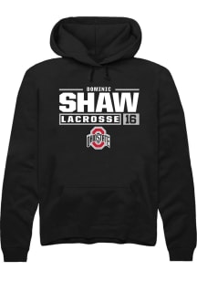 Dominic Shaw  Rally Ohio State Buckeyes Mens Black NIL Stacked Box Long Sleeve Hoodie