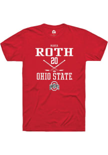 Maria Roth  Ohio State Buckeyes Red Rally NIL Sport Icon Short Sleeve T Shirt