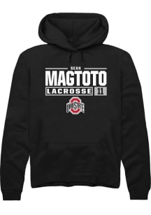 Sean Magtoto  Rally Ohio State Buckeyes Mens Black NIL Stacked Box Long Sleeve Hoodie