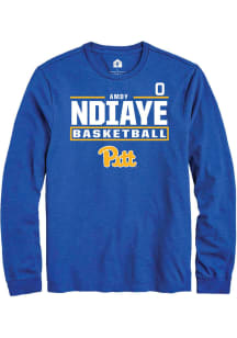 Amdy Ndiaye  Pitt Panthers Blue Rally NIL Stacked Box Long Sleeve T Shirt