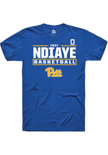 Amdy Ndiaye  Pitt Panthers Blue Rally NIL Stacked Box Short Sleeve T Shirt