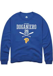 Antonio Doganiero  Rally Pitt Panthers Mens Blue NIL Sport Icon Long Sleeve Crew Sweatshirt