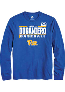 Antonio Doganiero  Pitt Panthers Blue Rally NIL Stacked Box Long Sleeve T Shirt