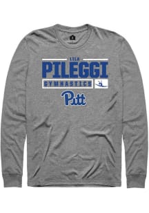 Lila Pileggi  Pitt Panthers Graphite Rally NIL Stacked Box Long Sleeve T Shirt