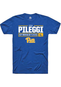 Lila Pileggi  Pitt Panthers Blue Rally NIL Stacked Box Short Sleeve T Shirt