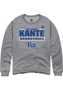 Papa Amadou Kante  Rally Pitt Panthers Mens Graphite NIL Stacked Box Long Sleeve Crew Sweatshirt