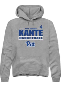 Papa Amadou Kante  Rally Pitt Panthers Mens Graphite NIL Stacked Box Long Sleeve Hoodie