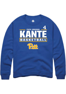 Papa Amadou Kante  Rally Pitt Panthers Mens Blue NIL Stacked Box Long Sleeve Crew Sweatshirt