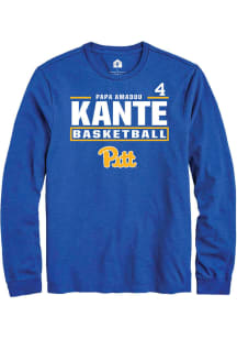 Papa Amadou Kante  Pitt Panthers Blue Rally NIL Stacked Box Long Sleeve T Shirt