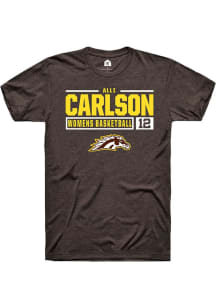 Alli Carlson  Western Michigan Broncos Brown Rally NIL Stacked Box Short Sleeve T Shirt