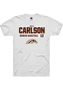 Alli Carlson  Western Michigan Broncos White Rally NIL Stacked Box Short Sleeve T Shirt