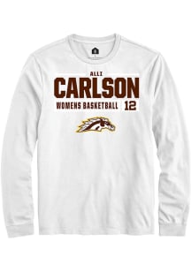 Alli Carlson  Western Michigan Broncos White Rally NIL Stacked Box Long Sleeve T Shirt