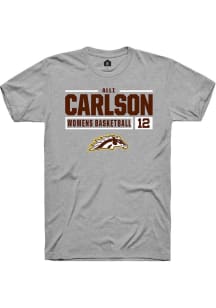 Alli Carlson  Western Michigan Broncos Grey Rally NIL Stacked Box Short Sleeve T Shirt