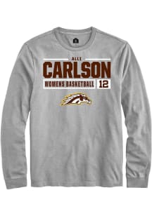 Alli Carlson  Western Michigan Broncos Grey Rally NIL Stacked Box Long Sleeve T Shirt