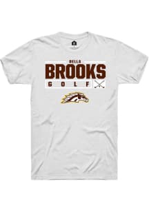 Bella Brooks  Western Michigan Broncos White Rally NIL Stacked Box Short Sleeve T Shirt