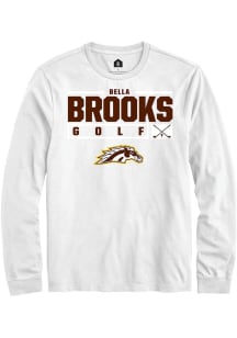 Bella Brooks  Western Michigan Broncos White Rally NIL Stacked Box Long Sleeve T Shirt