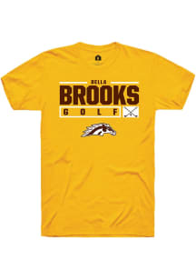 Bella Brooks  Western Michigan Broncos Gold Rally NIL Stacked Box Short Sleeve T Shirt