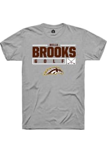Bella Brooks  Western Michigan Broncos Grey Rally NIL Stacked Box Short Sleeve T Shirt