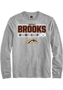 Bella Brooks  Western Michigan Broncos Grey Rally NIL Stacked Box Long Sleeve T Shirt