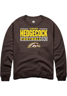 Cameron Hedgecock  Rally Western Michigan Broncos Mens Brown Football NIL Stacked Box Long Sleeve..