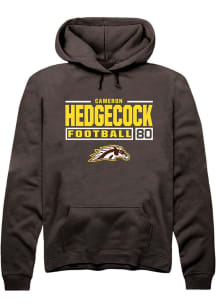 Cameron Hedgecock  Rally Western Michigan Broncos Mens Brown Football NIL Stacked Box Long Sleeve..